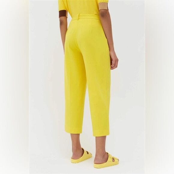CHINTI & PARKER NWOT Wool Twill Cropped Trousers in Yellow - Picture 3 of 14